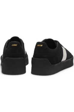 Sneakers aus Veloursleder mit Seitenstreifen