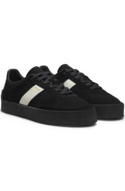 Sneakers aus Veloursleder mit Seitenstreifen