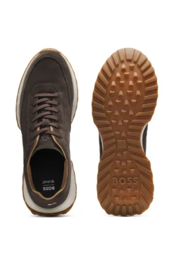 Sneakers aus Veloursleder mit Perforationen