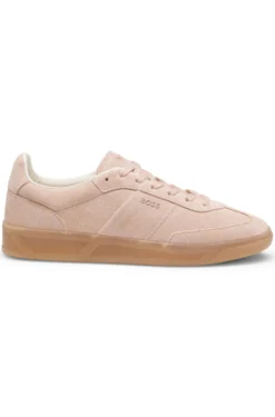 Sneakers aus Veloursleder mit Gummisohlen