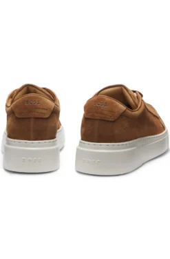 Sneakers aus Veloursleder mit verdecktem Keilabsatz