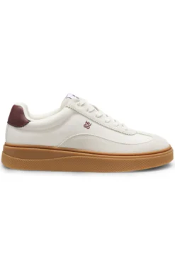 Sneakers aus Veloursleder und Canvas mit Logo-Details
