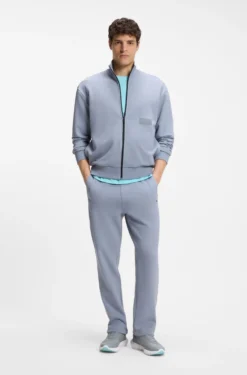 Sneakers im Laufschuh-Stil mit Lederbesatz