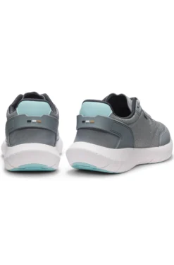 Sneakers im Laufschuh-Stil mit Lederbesatz