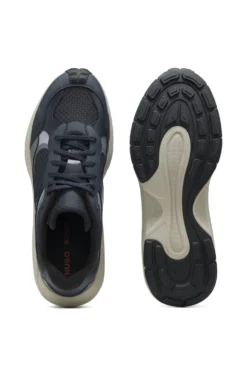 Sneakers mit Kunstleder und Mesh