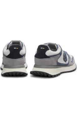 Sneakers mit Veloursleder-Details und Double-B-Monogramm