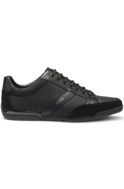 Sneakers mit Veloursleder und Kunstleder