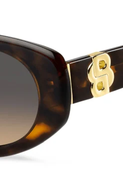 Sonnenbrille aus Acetat in Schildpatt-Optik mit Double-B-Monogramm