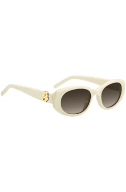 Sonnenbrille aus cremefarbenem Acetat mit Double-B-Monogramm