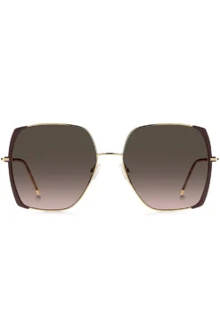 Sonnenbrille aus Edelstahl in Braun- und Goldtönen
