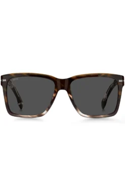 Sonnenbrille aus gemustertem Acetat mit silberfarbenen Details