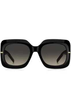 Sonnenbrille aus schwarzem Acetat mit Monogramm-Bügeln