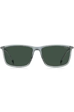 Sonnenbrille aus transparentem Acetat mit röhrenförmigen Bügeln