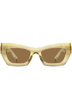 Sonnenbrille aus transparentem Acetat mit charakteristischen Metalldetails