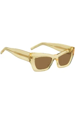 Sonnenbrille aus transparentem Acetat mit charakteristischen Metalldetails