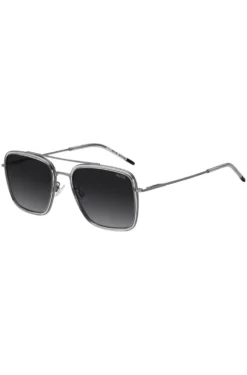 Sonnenbrille in Grau mit Doppelsteg