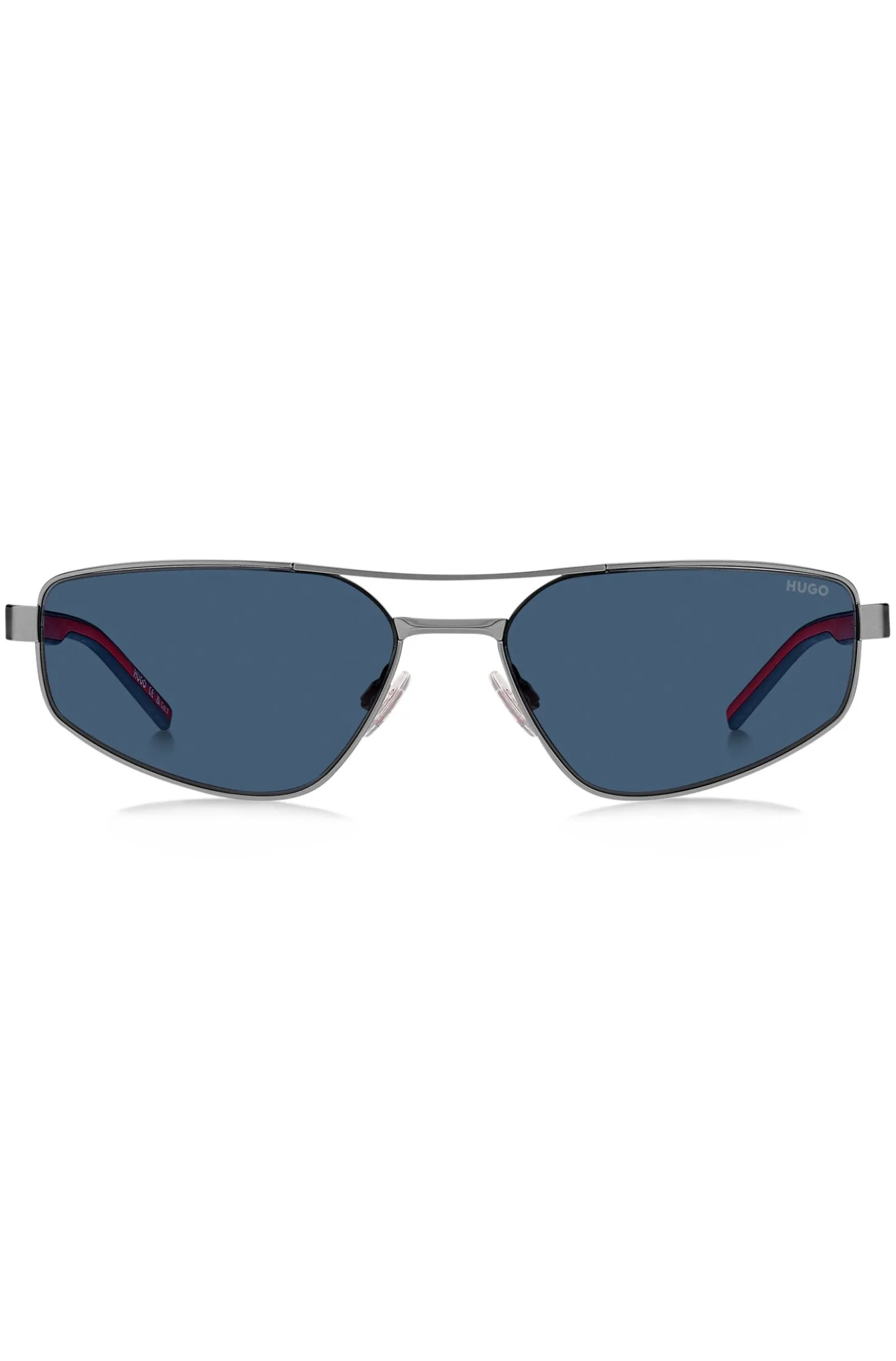 Sonnenbrille mit Doppelsteg und ausgestanztem Logo