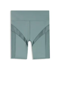 Sportive Cycling-Shorts mit hohem Bund und Mesh-Einsätzen