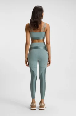 Sportive Leggings mit Mesh-Einsätzen