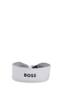 Sport-Stirnband aus Stretch-Twill mit Logo-Print