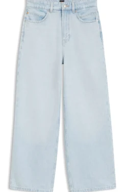 Straight-Fit Jeans aus blauem Denim