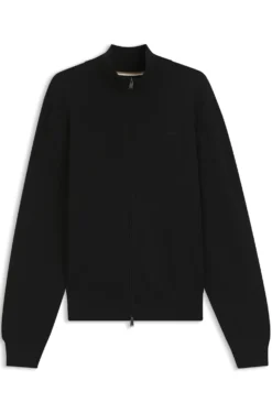 Strick-Cardigan aus Baumwolle mit Logo-Stickerei