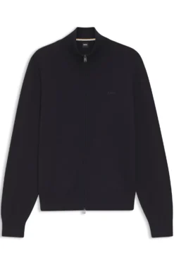 Strick-Cardigan aus Baumwolle mit Logo-Stickerei