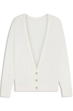 Strick-Cardigan mit Knopfverschluss hinten
