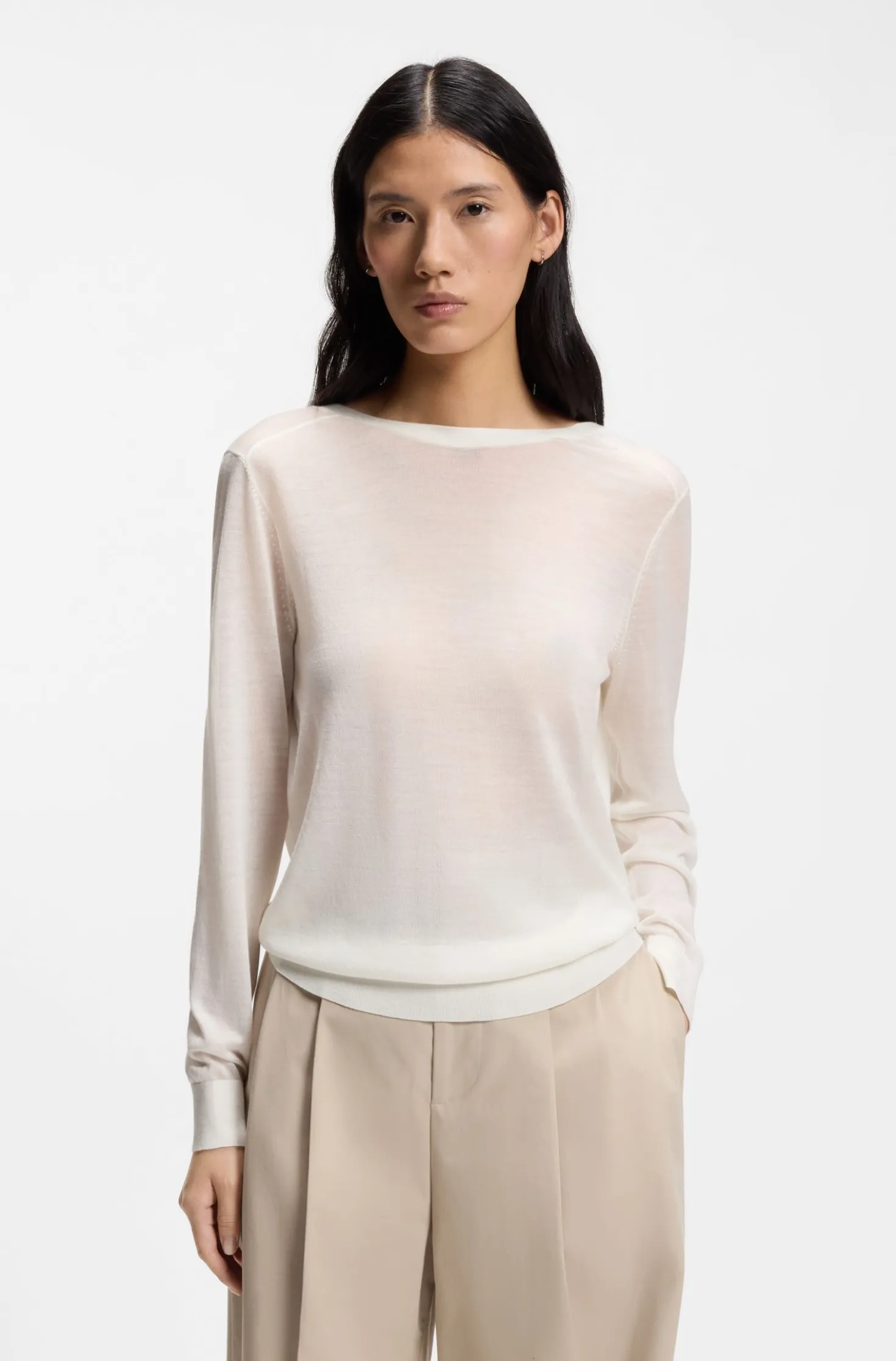 Strick-Cardigan mit Knopfverschluss hinten