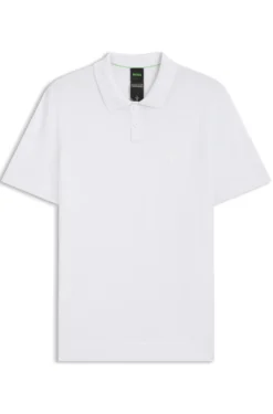 Strick-Poloshirt aus Baumwoll-Mix mit Bodymapping-Struktur