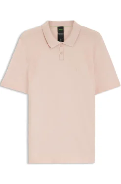 Strick-Poloshirt aus Baumwoll-Mix mit Bodymapping-Struktur