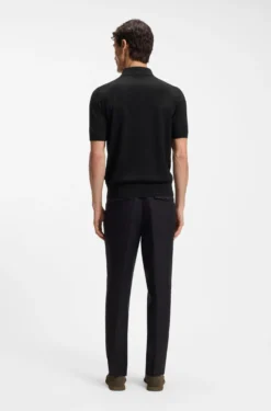 Strick-Poloshirt aus Schurwolle