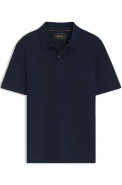 Strick-Poloshirt aus zweifarbiger Baumwolle