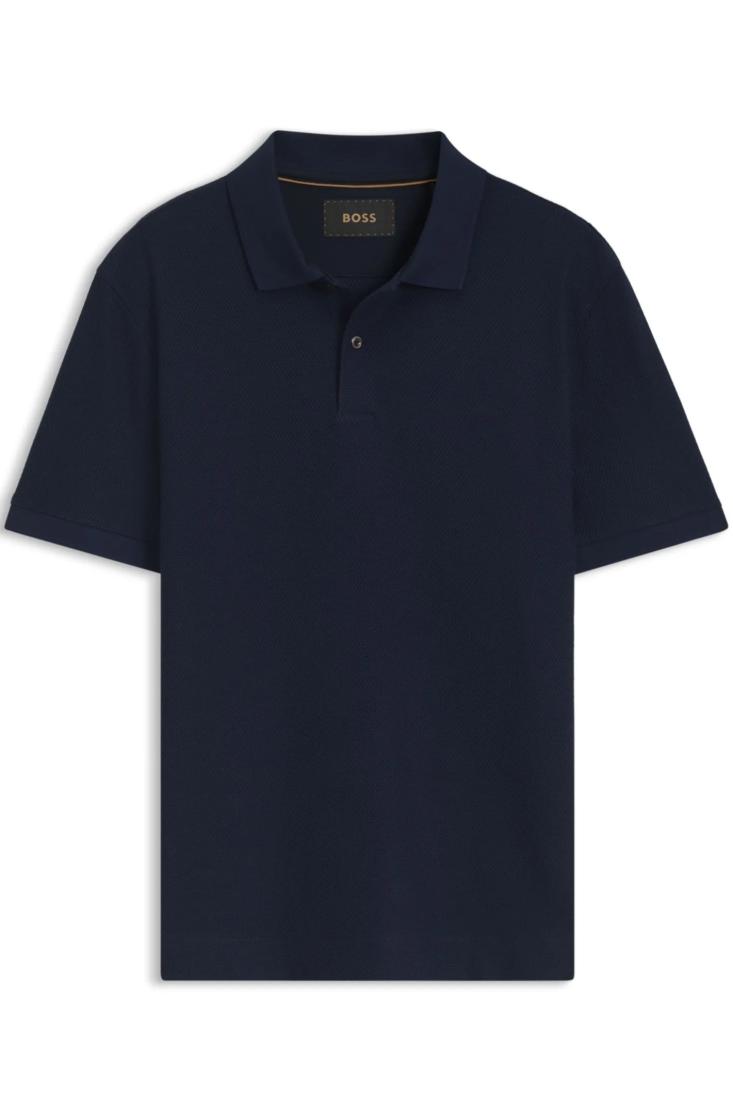Strick-Poloshirt aus zweifarbiger Baumwolle