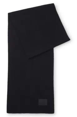 Strickschal aus Baumwolle mit Silikon-Logo