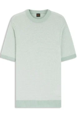 Strick-T-Shirt aus Baumwoll-Mix