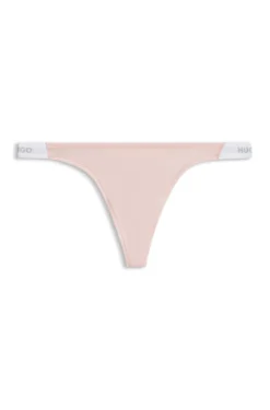 String aus Stretch-Baumwolle mit Logo-Bund