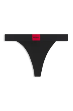String aus Stretch-Baumwolle mit rotem Logo
