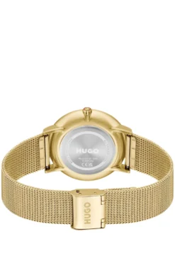 Style goldfarbene Uhr mit schwarzem Zifferblatt