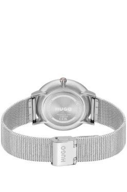 #Style 3H Uhr mit Mesh-Armband und grünem Zifferblatt