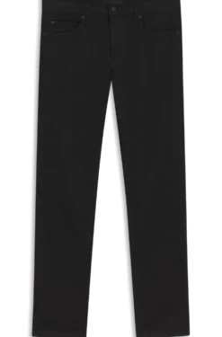 Superschwarze Slim-Fit Jeans aus Stretch-Denim