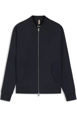 Sweatjacke aus merzerisierter Baumwolle mit Reißverschluss und Double-B-Monogramm