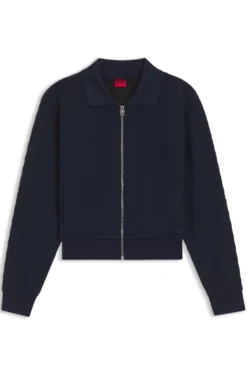 Sweatjacke mit Reißverschluss und Stack-Logo am Zipper