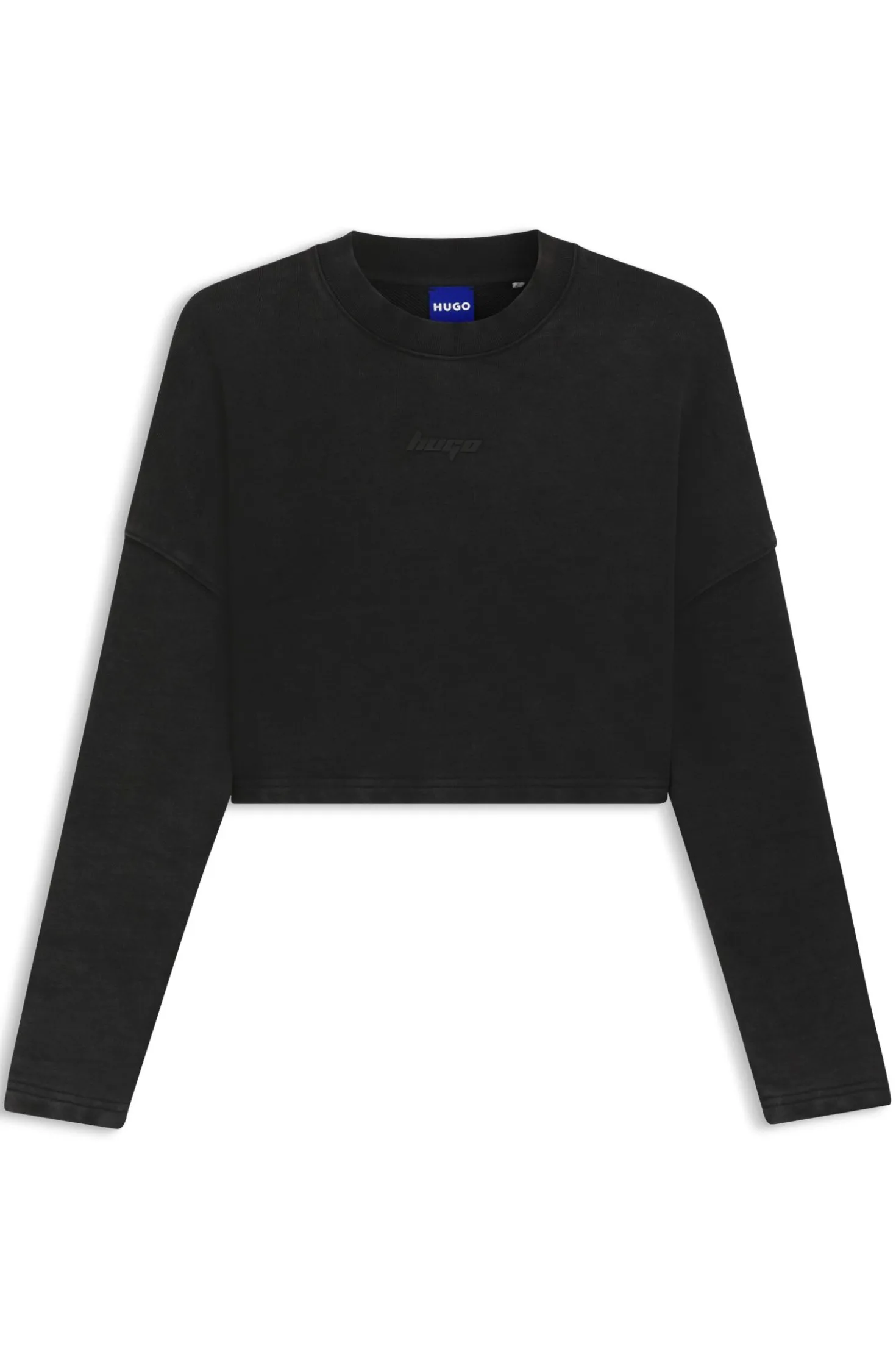 Sweatshirt aus Baumwolle in Cropped-Länge mit Logo-Print