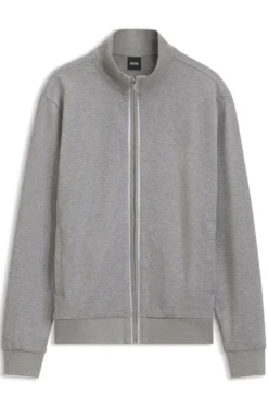 Sweatshirt aus Baumwolle mit Troyerkragen