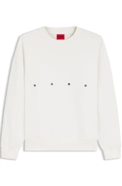 Sweatshirt aus Baumwolle mit Logo-Stickerei und Grafik-Print