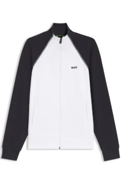 Sweatshirt aus Baumwoll-Mix mit kontrastfarbenen Paspeln