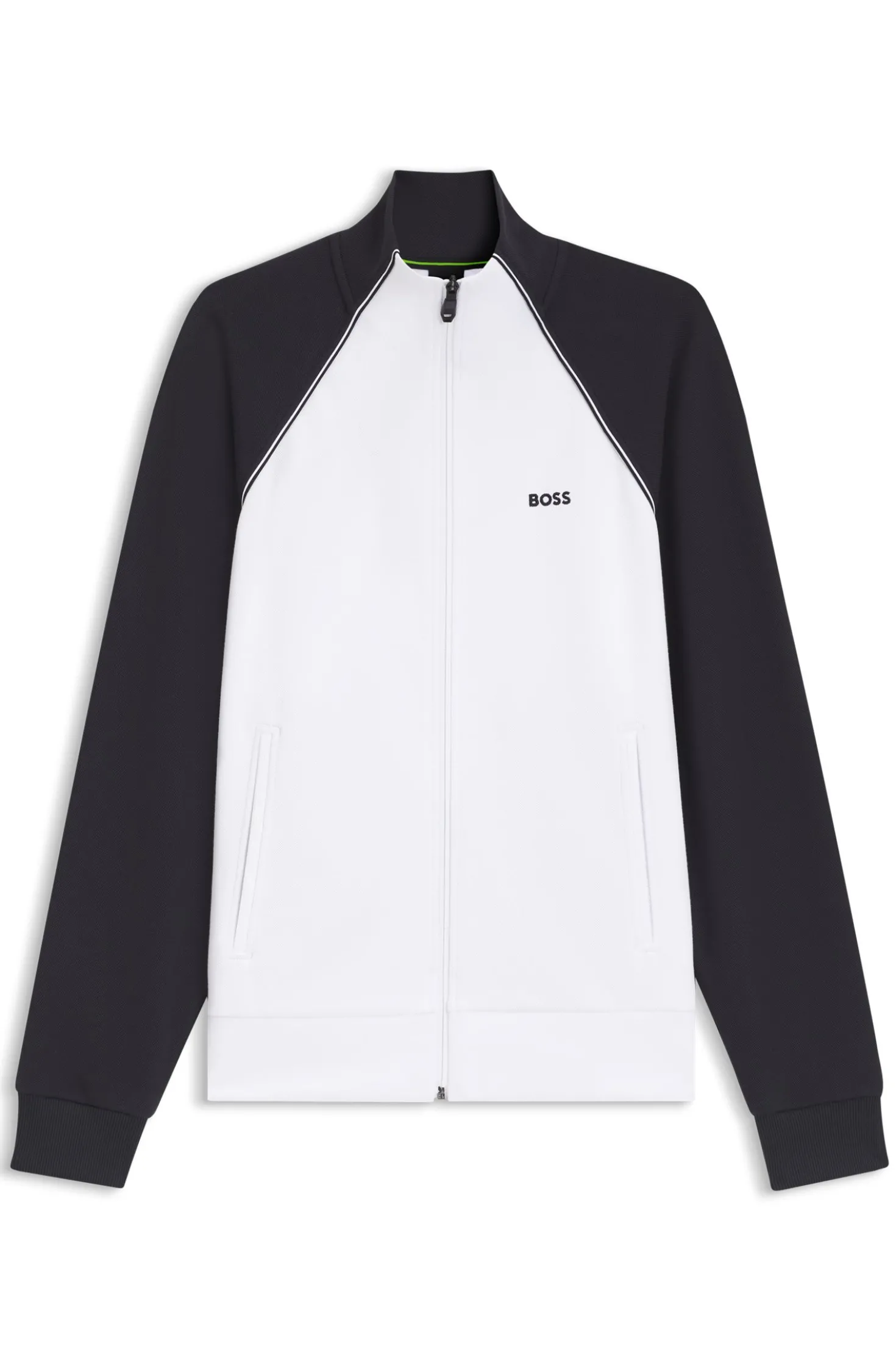 Sweatshirt aus Baumwoll-Mix mit kontrastfarbenen Paspeln