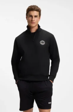 Sweatshirt aus Baumwoll-Mix mit Tennis-Artwork