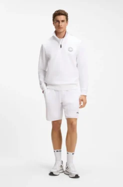 Sweatshirt aus Baumwoll-Mix mit Tennis-Artwork